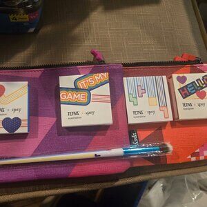 Tetris x Ipsy Eyeshadow SET 4 pcs with 2 Tetris Bags, Tetris brush Amazing set